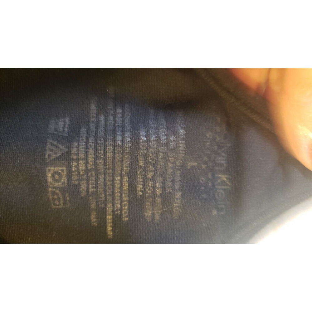 Calvin Klein Performance Womens Logo Nylon Stretch Bralette Black L Yoga Pilates - Picture 8 of 12